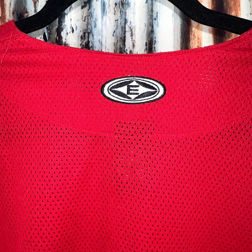 Easton Youth XL (YXL) Red Mesh Baseball Jersey Button Up Team Collection NWT - Picture 3 of 10